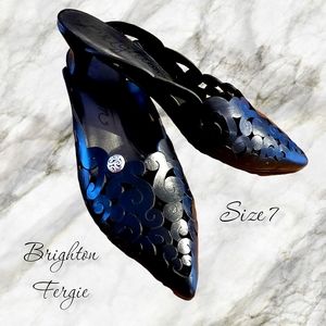 BRIGHTON "Fergie" Leather Mules
